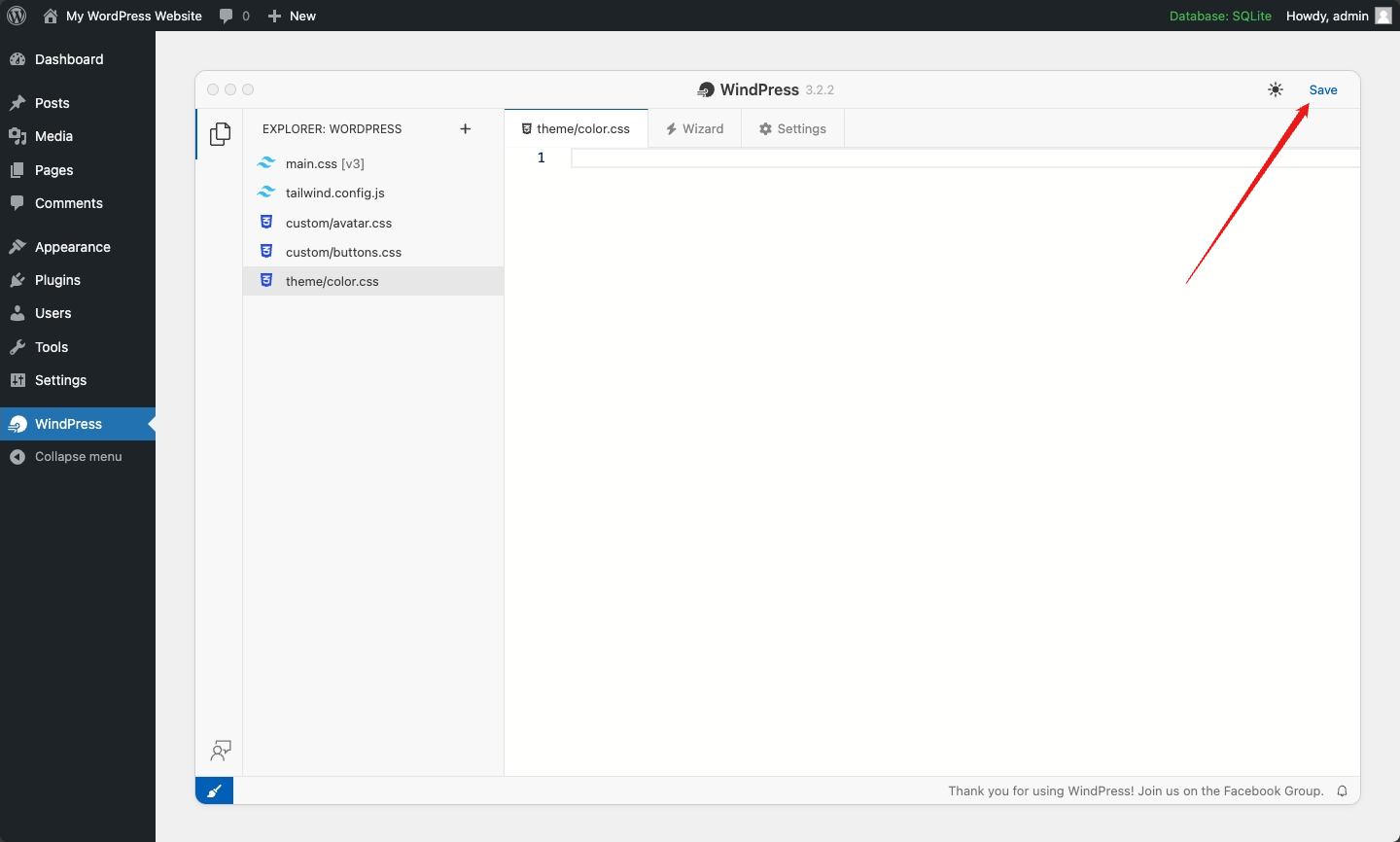 Save the changes to delete the file