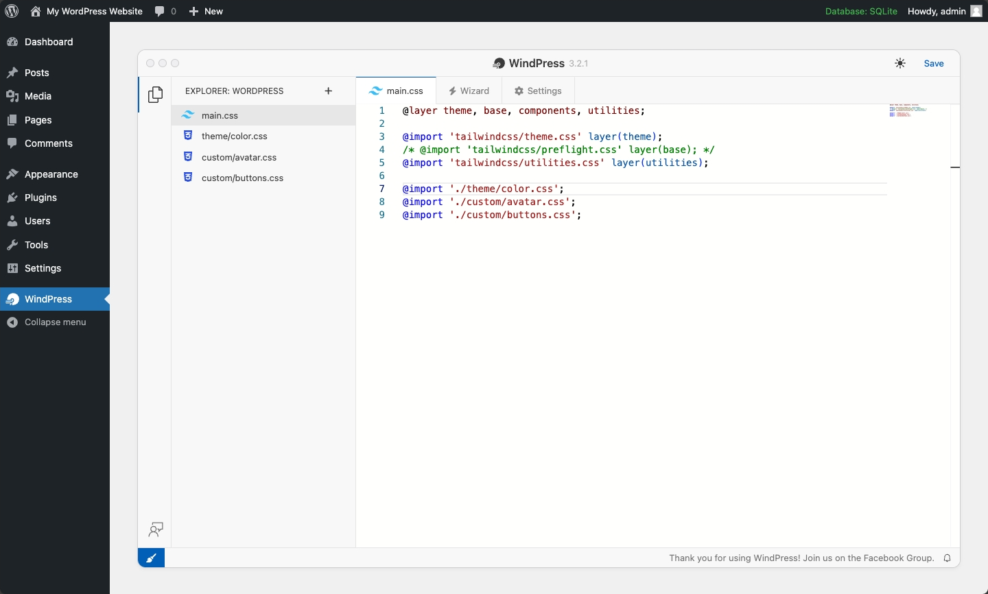 Importing additional CSS files