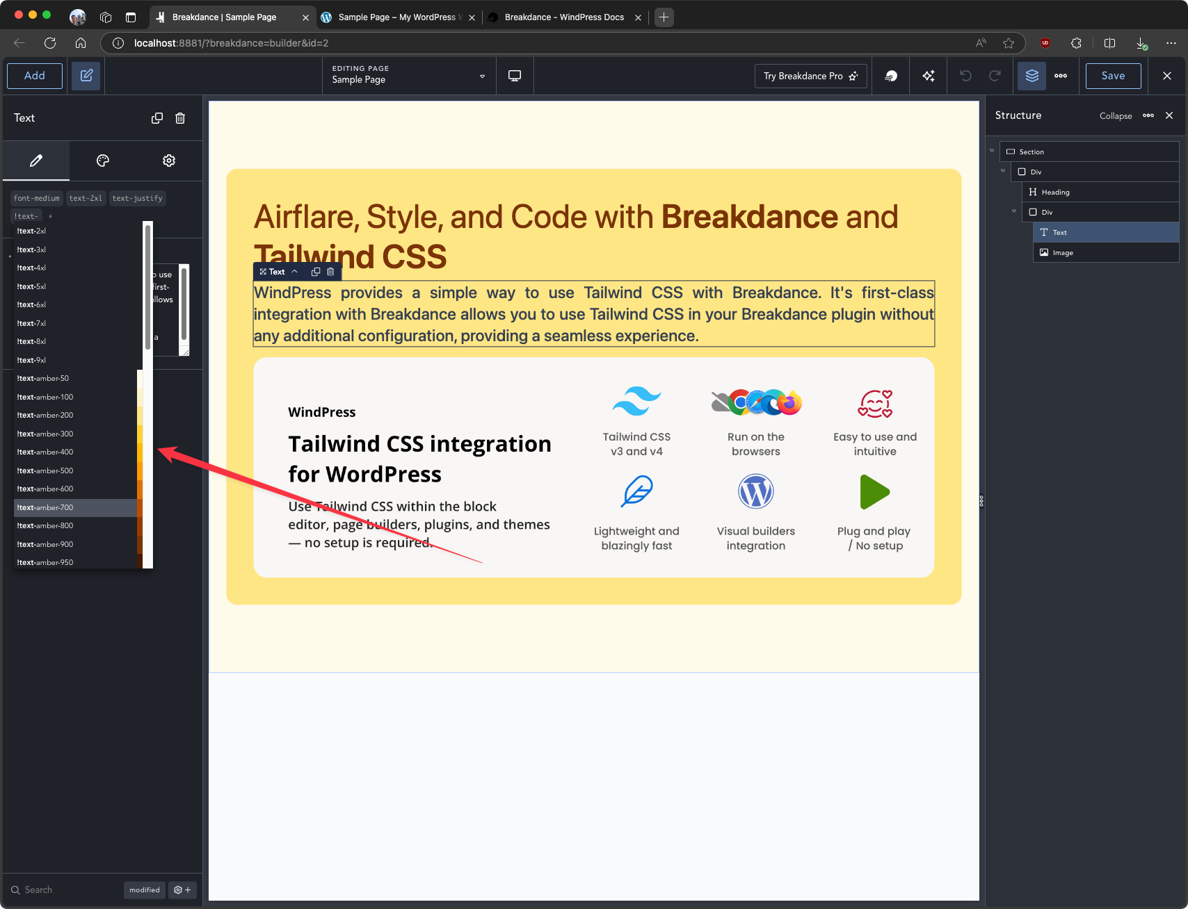 Autocomplete class names